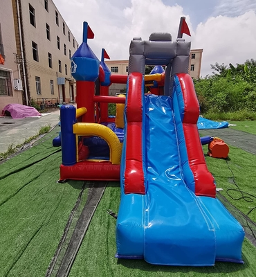 Do salto Bouncy exterior do obstáculo do castelo das crianças casa inflável do salto com corrediça