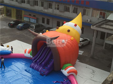 Parque inflável exterior gigante da água, corrediça de água feita sob encomenda do polvo das crianças